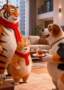 Имбирный кот и  его друзья 