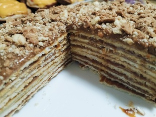 мой, вкусный тортик в разрезе 