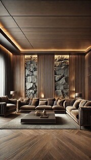 Потолок в премиальном интерьере