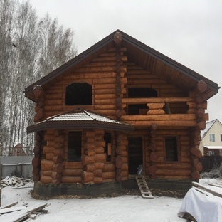 Сруб дома 10.32х10.9