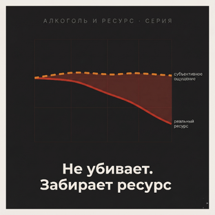 Алкоголь не убивает ‒ он забирает ресурс