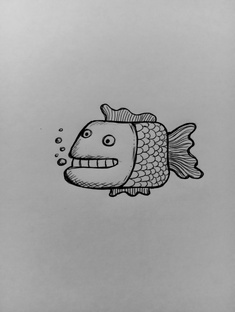 скетч/рыбка/рисунок/дудл