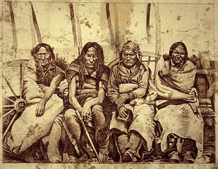 Сиу, шайены, кроу,  и другие племена к западу от Миссисипи.