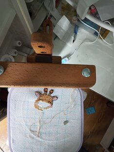 Процесс вышивки 