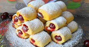 ВИШНЯ ПОД СНЕГОМ, ВЫПЕЧКА! НЕЖНЫЕ КАК МОРОЖЕНОЕ 🍦 🍨 