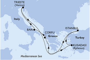MSC SPLENDIDA, круиз "Панорама Средиземноморья"-2023