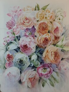 Рисую в авторской акварельной технике акрилом .