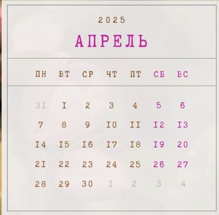 ПРОГНОЗ НА АПРЕЛЬ 2025 г.