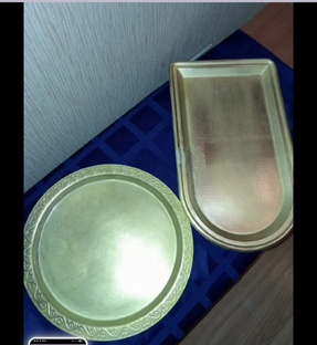 Снимаю никелированное покрытие. Даю новую жизнь.Латунные подносы