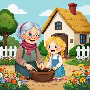 Бабушка и внучка.