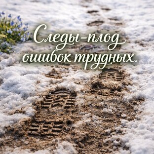 Следы-плод ошибок трудных.