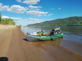 На байдарке