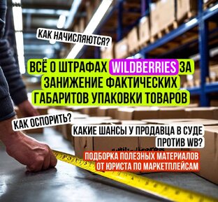 Штраф Вайлдберриз за занижение фактических габаритов упаковки товаров