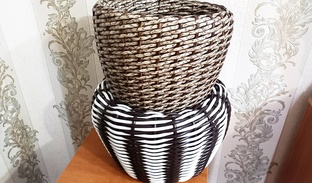 Кашпо из ротанга