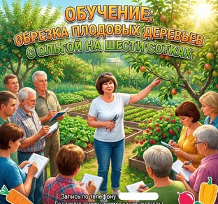 Обучение обрезке и формировке деревьев. 