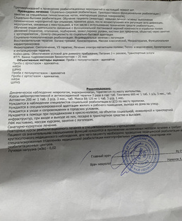 Мои подтверждающие документы с реабилитационного центра 