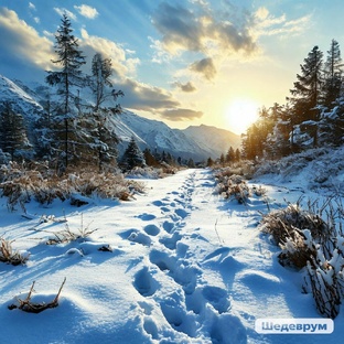 Следы на снегу