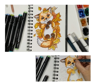 рисование маркерами и скетчинг