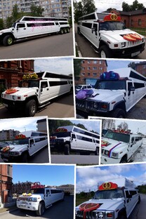 Свадебные украшения на лимузин