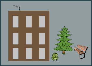 Город и улица.