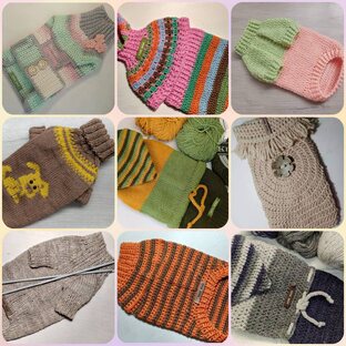 МК Свитер, толстовка, жилетка спицами и крючком для собак и кошек