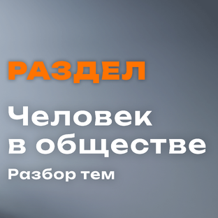 Раздел «Человек в обществе»