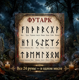 Скандинавские руны: все 24 руны старшего футарка 