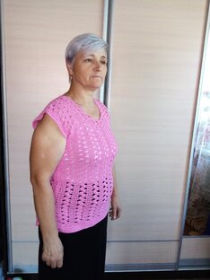 летний топ крючком