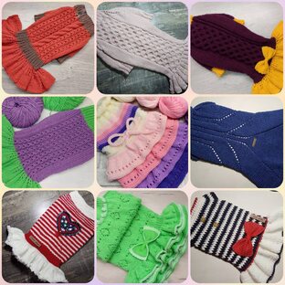 МК Платья для собак и кошек спицами и крючком