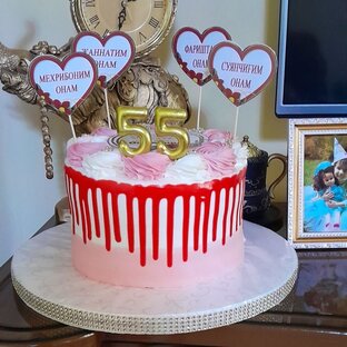 КРАСИВЫЙ И СЛАДКИЙ ТОРТ НА ДЕНЬ РОЖДЕНИЯ МОЕЙ МАМЕ