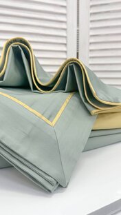 Однотонное постельное белье сатин люкс с кантом 