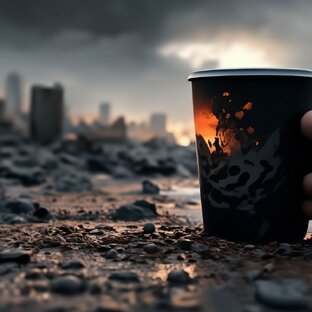 С кофе в руках