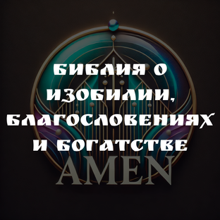 БИБЛИЯ О ИЗОБИЛИИ, БЛАГОСЛОВЕНИЯХ И БОГАТСТВЕ