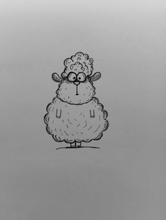 рисунок/скетч/овечка
