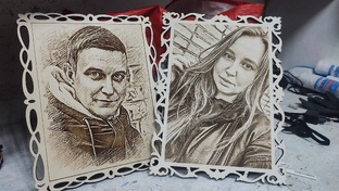 Портреты выженные.  