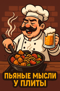 *ьяная философия у плиты — когда мысли пошли в разнос: хуесосим всё подряд, но с