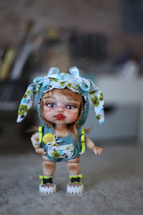 Шарнирная кукла из полимерной глины . ob11