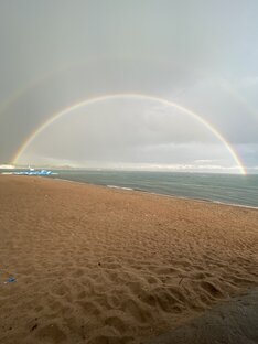 Красивая радуга в Иссык куле❤️🇰🇬
