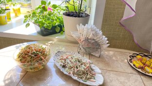 Салаты вкусные из простых продуктов.