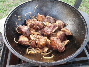 уДачные рецепты в казане на костре