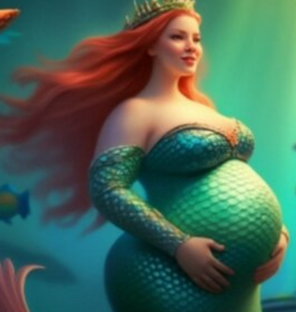 Нейросеть рисует  русалок. 