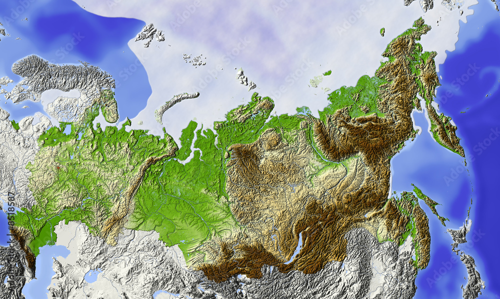 Карта россии в 3д