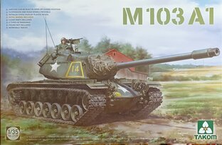 Обзор сборной пластиковой модели. Американский тяжёлый танк M103A1 в масштабе 1/