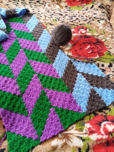 Плед с2с крючком.