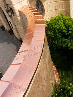 Отливы и парапеты из меди