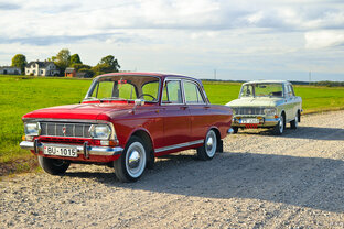 Автомобили "Москвич" из пластилина