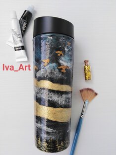 Декор и роспись термокружек, брелоки ручной работы🎨 