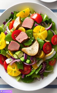 овощные салаты, мясные салаты, рыбные салаты