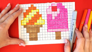 Рисунки по клеточкам легкие