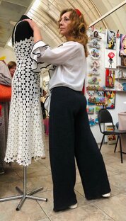 Вязаные брюки